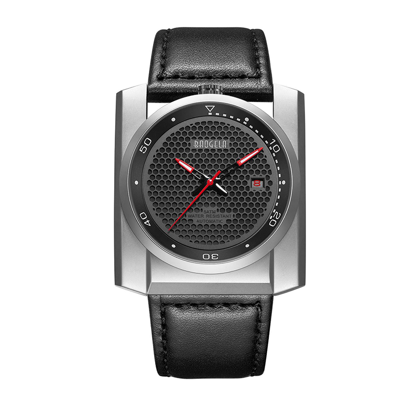 Baogela New Sports Watch Men \\'s Big Dial Square Square Men's Watch Luminous Waterproof Automatic Mechanical Watch 6775