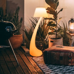 132 cm Wysokie kolorowe lampa podłogowa LED z przyciemnionym zdalnym sterowaniem