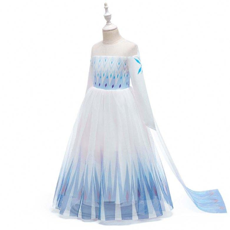 Baigenowe dziewczęta designu Anna White Dress Cosplay Party Ubranie księżniczki Elsa film ubrania dla dzieci