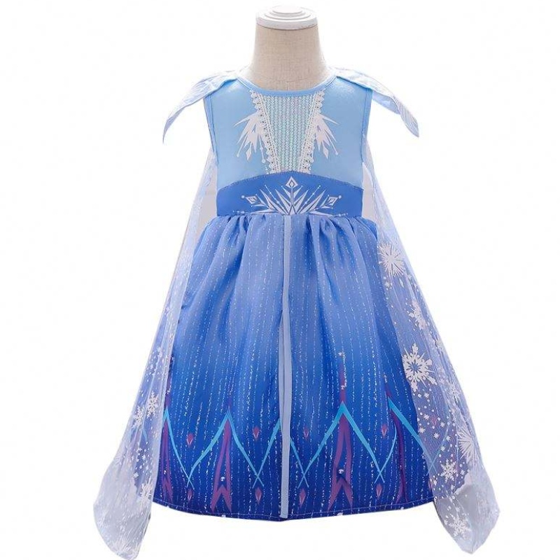 Baige Girls Letnia sukienkanoworodka Elsa 2 Blue Girl Party Dress BX1730