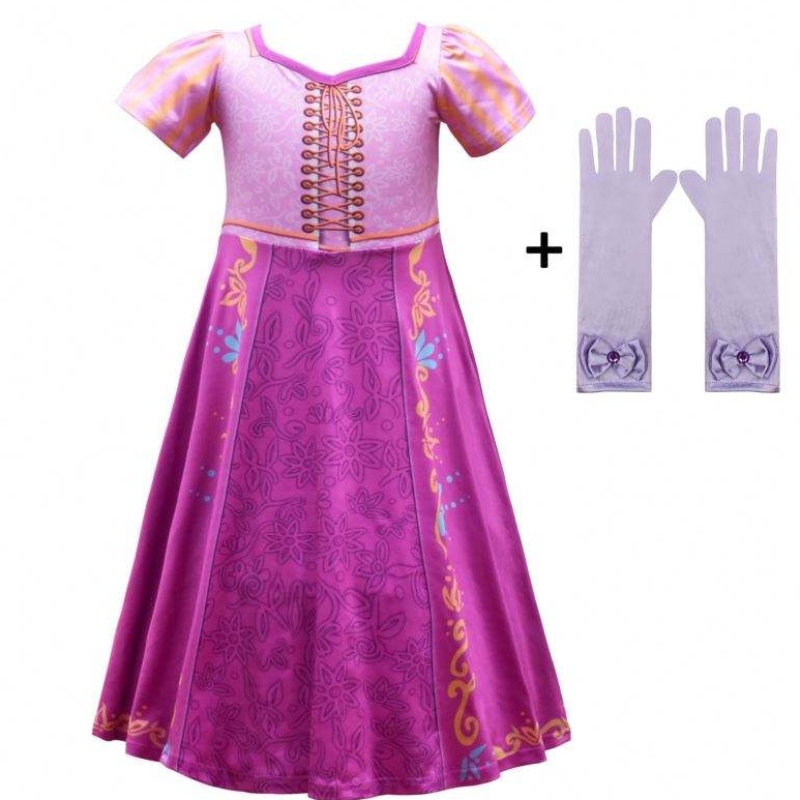 New Style Roszponki dziewczyny długie sukienka Cosplay Cosplay Ice Princess Cartoon Spódnicana imprezę 3753