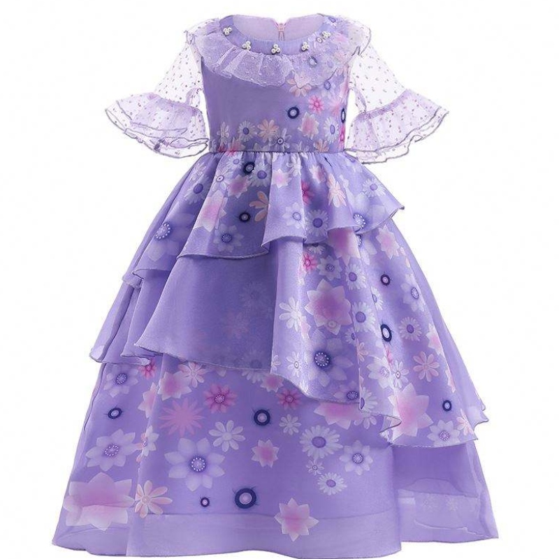 Baige Cosplay Isabella Purple Anime Encanto Dress Karnawał Kostium księżniczki dla dziewcząt