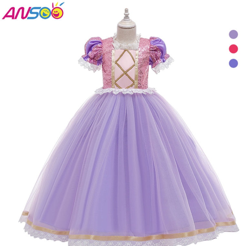 Asoo Kids Birthday Party Sukienki Halloween Wielkanocna Karnawał Cosplay Princess Sofia Rapunzel Dress Up Girls Costume