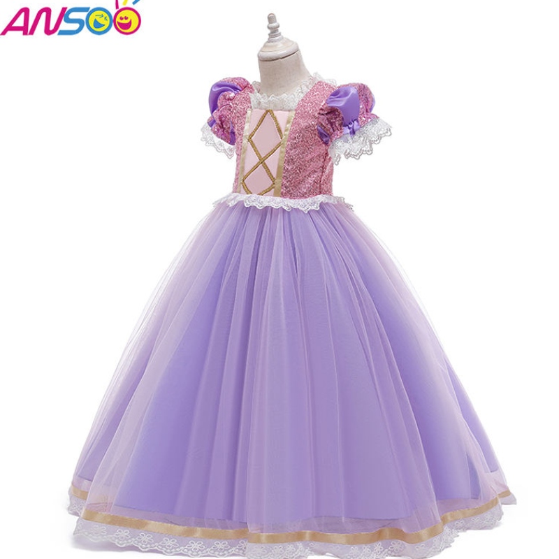 Asoo Kids Birthday Party Sukienki Halloween Wielkanocna Karnawał Cosplay Princess Sofia Rapunzel Dress Up Girls Costume