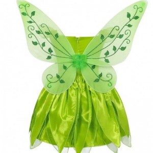 Toddler Kid Halloween Cosplay Birthday Stroje Zestaw tańca masła zielona bajka w fairy Tinker Bell Dress 2-10T HCTB-001