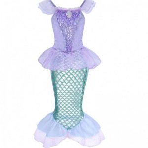 2021 Ubranie dla dzieci Summer Girls Mermaid Costume Sukienki księżniczki 3-10 Years Old Kids Mermaid Drukowana sukienka DGHC-028