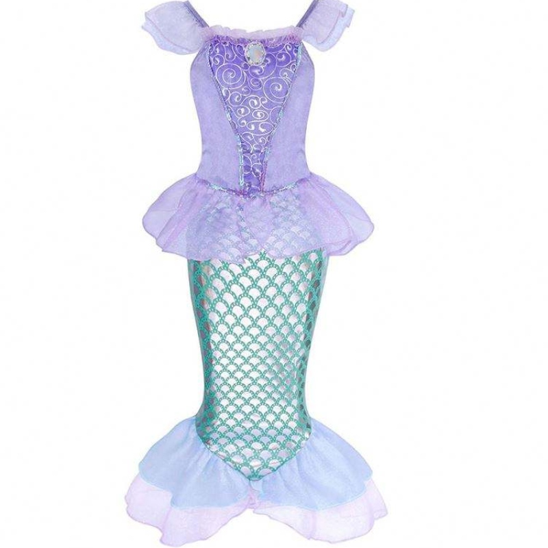 2021 Ubranie dla dzieci Summer Girls Mermaid Costume Sukienki księżniczki 3-10 Years Old Kids Mermaid Drukowana sukienka DGHC-028