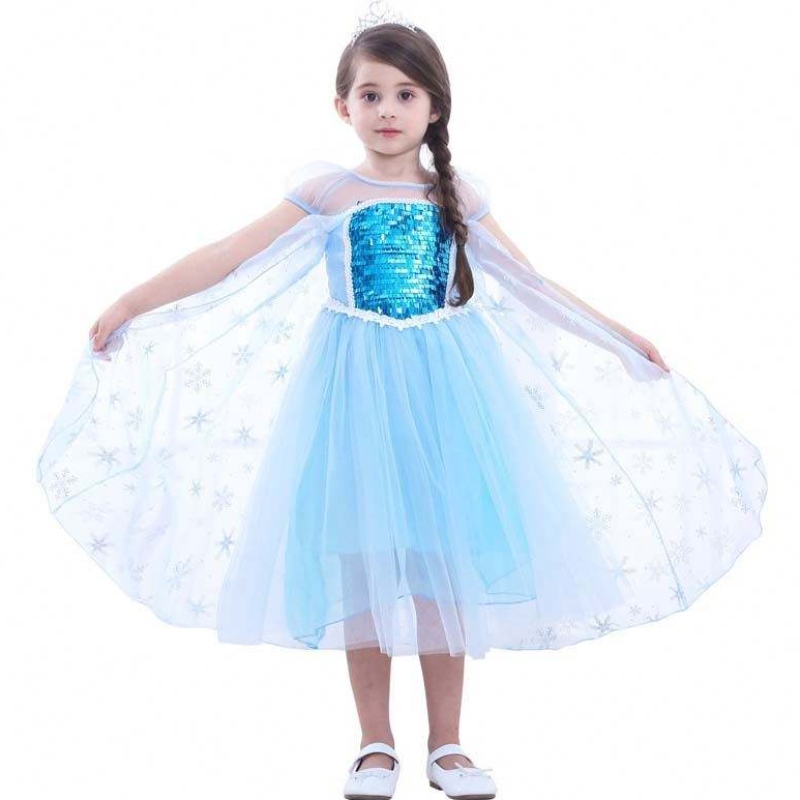 Kostiumy księżniczki przyjęcie urodzinowe ubiór małych dziewczynek Elsa Beadings Princess Dress HCGD-044