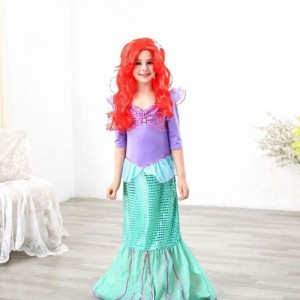 Przyjęcie urodzinowe ubranie świąteczne 2-10 lat Księżniczka Cosplay Girl Ariel Mermaid Costume HCMM-001