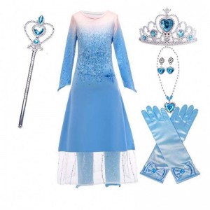 Dziewczyny dziewczyny małe księżniczka Fancy Upieraj kostium cosplay elsa koronacja sukienka cosplay hcgd-020