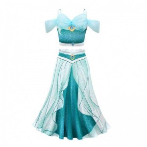 Novedadadess 2022 Halloween Cosplay Arabian Princess Aladdin i Jasmine Costume z biżuterią opaską HCAL-005