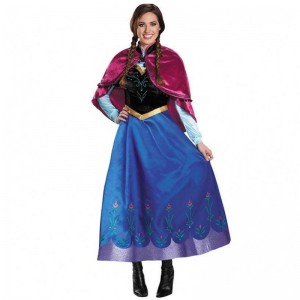 Najlepszy sprzedawca 2022 Dorosła Elsa Anna Cosplay kobieta Halloween kostium księżniczki Dress Dorosły Anna Costume With Cloak HCGD-053