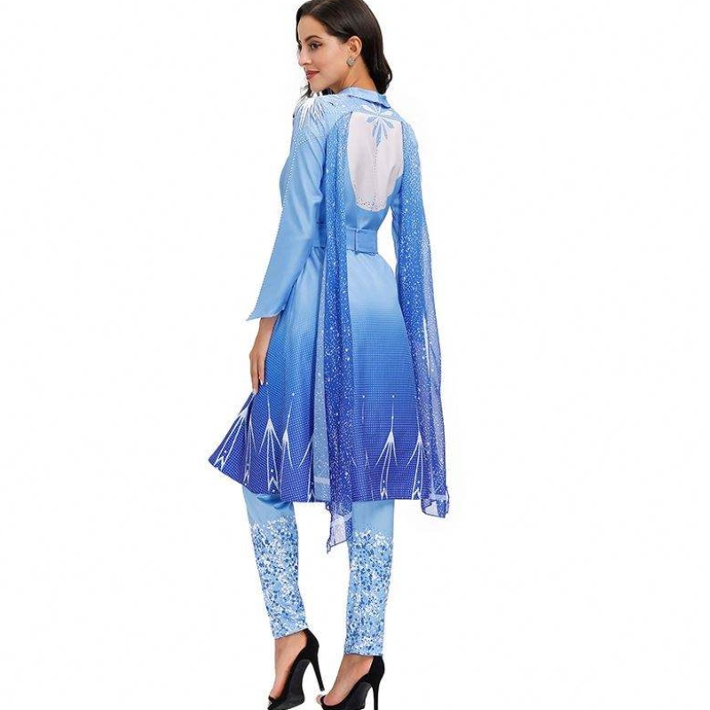 2022 NOWOŚCI Dorosły śnieg królowa śniegu Elsa cosplay Halloween kostium Kobiety HCGD-055