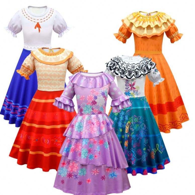 2022 Princess Encanto Mirabels Dress Party Encantoisabela Madrigal Costume HCIS-006