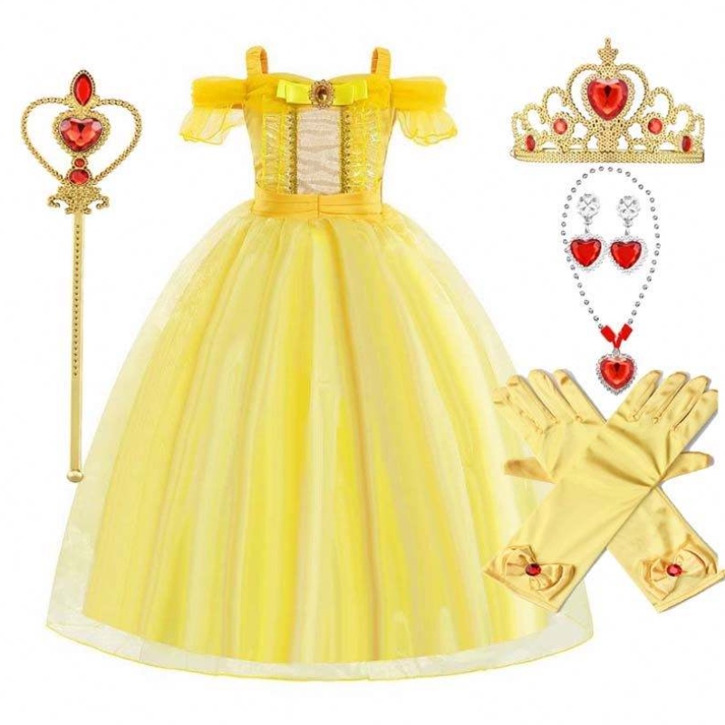 Halloween urodzinowy Cosplay Cosplay for Children Princess Belle Ballroom suknia HCBL-006