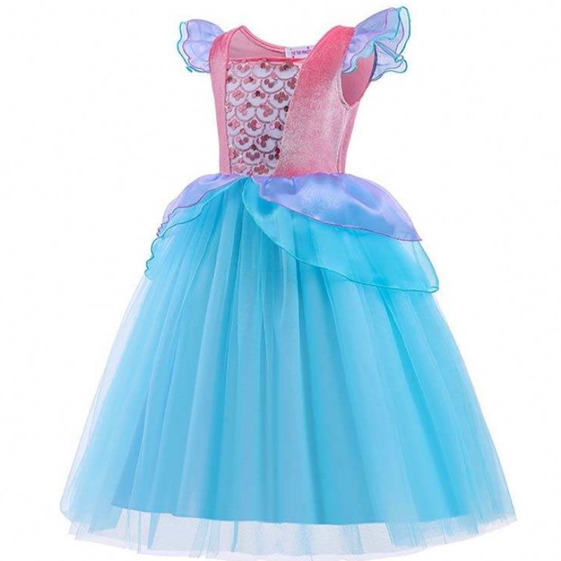 2022 Top Sales Halloween Child Princess Costins Ariel Blue Dress Costume HCMM-012