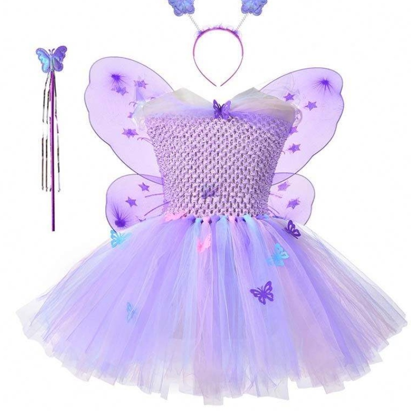 Christmas Kids Birthday Party Girls Gradient Mesh Tutu Butterfly Fairy Costume Kids HCMU-013