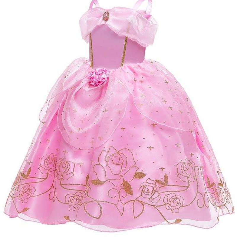 Kid Księżniczka Dress Girl Summer Party Ubrania Pink Princess Aurora Costume HCSP-012