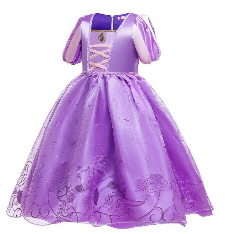 Halloween Christmas Carnival Costume Kid Księżniczka Purple Tiulple Roszponka