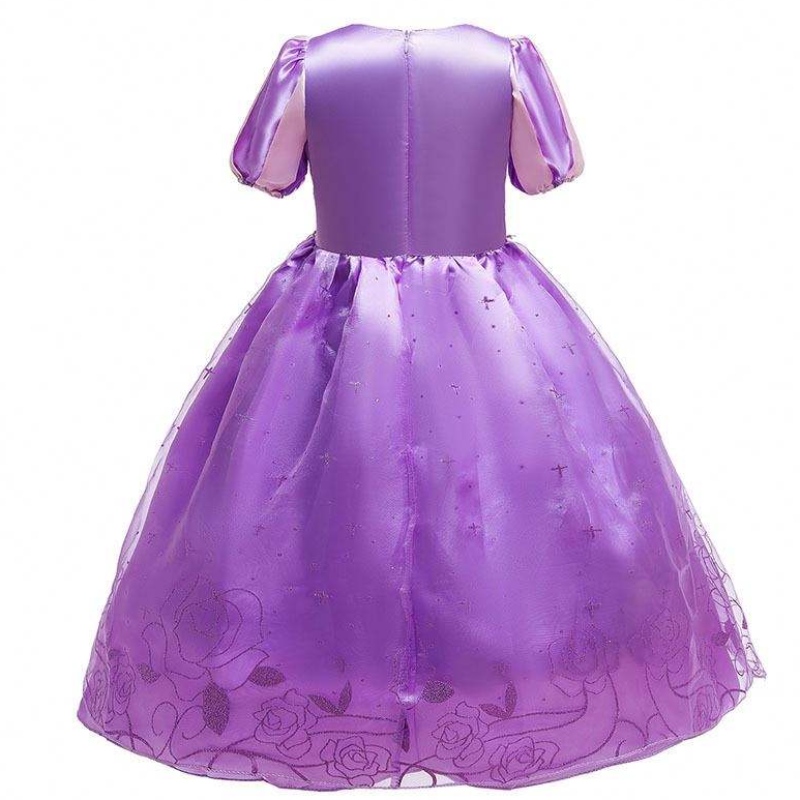 Halloween Christmas Carnival Costume Kid Księżniczka Purple Tiulple Roszponka