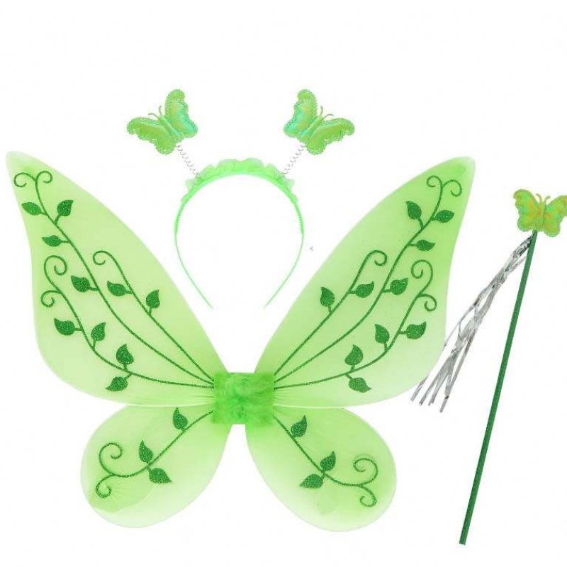 Girls Halloween Party Fairy Dress Up Kids Green Fairy Dress Costume HCTB-008