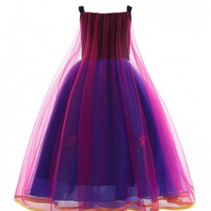 Hurtowa księżniczka Anna Elsa kostium długi sukienkę Kids Christmas Party Cosplay Cosplay Fancy sukienki dla dziewcząt L0695