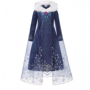 Baige European and American Girls Elsa Anna Girl Princess Christmas Kids Winter Dress BX1736