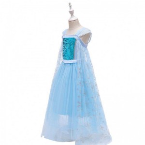 Nowy kostium królowej śniegu księżniczka Elsa Blue Dress Halloween Costume BX1705