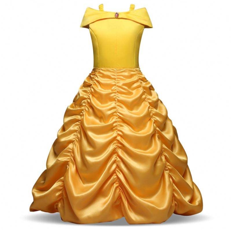 Baige Nowe przybycie Bella Princess Girl Dress Children Costumes Ubrania SMR012
