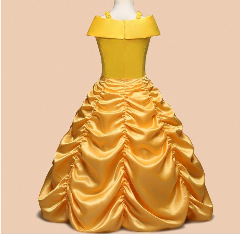 Baige Nowe przybycie Bella Princess Girl Dress Children Costumes Ubrania SMR012