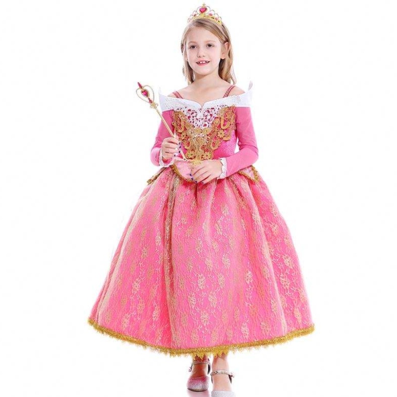Baige Girls Dress Sleeping Beauty Princess Aurora Lace Dress Cosplay Costume