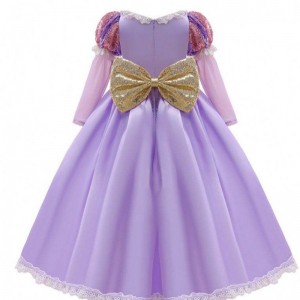Baige Amazon gorąca sprzedaż sukienki dla dzieci Cosplay kostium Halloween Sophia Rapunzel Dress Princess Long Party Dress