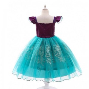 Baige Girls Mermaid Ariel Princess Dress Cosplay Cosplay dla dziewczynki syrena ubieranie dziecina halloweenowe ubranie