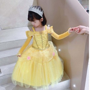 Beauty and the Beast Belle Princess Dress Dress Kids Girl Party Cosplay Cosplay