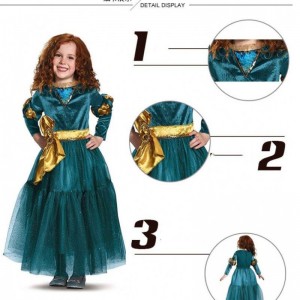 Dziewczyna cosplay księżniczka sukienka Little Adventures Medieval Princess Uzn Up Costume Merida Costume for Girl