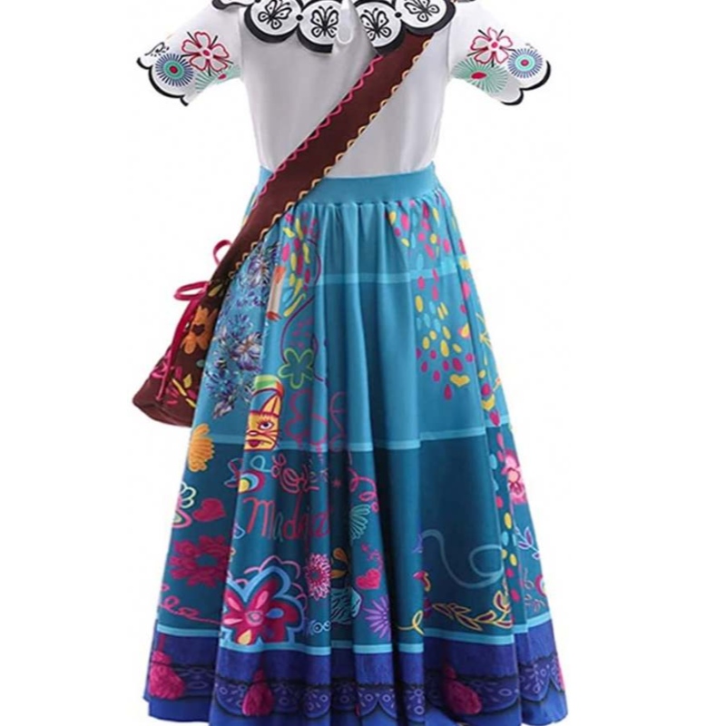 Sukienka kostiumowa Ncanto Mirabel dla dziewcząt Cosplay Isabela Madrigal Princess Halloween Ubierz się z szklankami