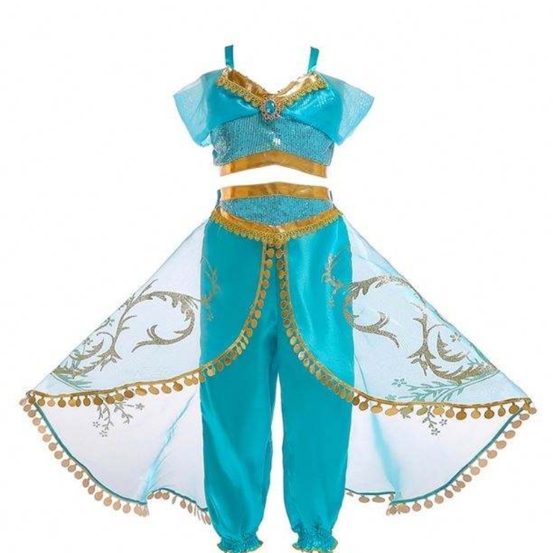 Aladdin Jasmine Costume Dziecięce Dziewczyny Dziewczyny Jasmine Kostium Księżni