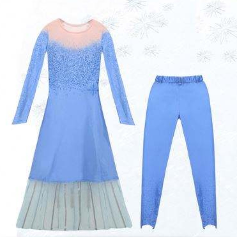 Girls Princess Dress Party Elsa Carnival Frozen 2 Elsa Anna Princess Fancy Dress Kostium dla dzieci