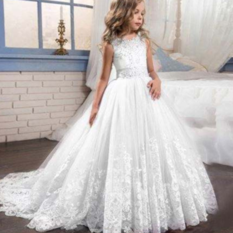 Baige luksusowa księżniczka sukienka imprezowa hurtowa dziecięca suknia balowa