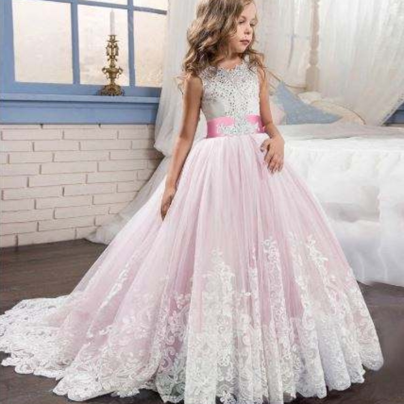 Baige luksusowa księżniczka sukienka imprezowa hurtowa dziecięca suknia balowa