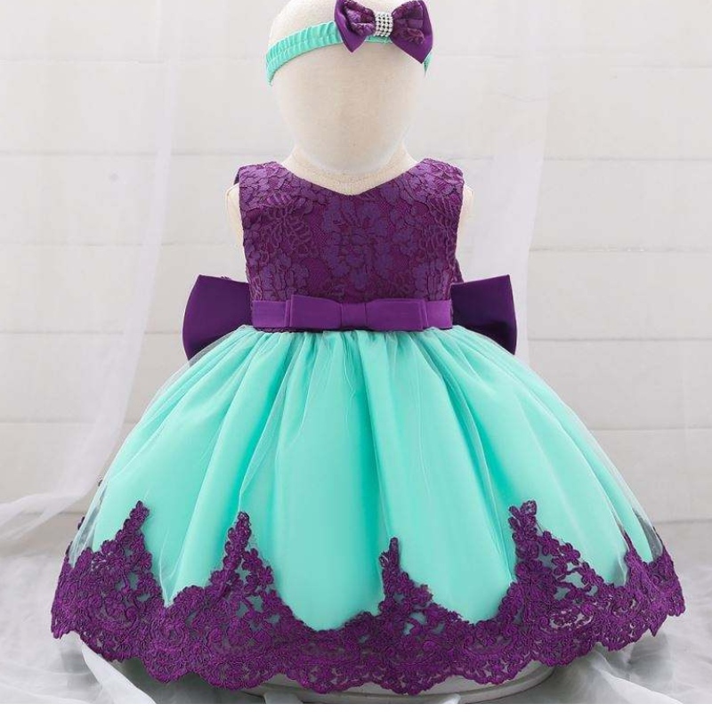 Baige gorącenowe produkty Kid Ubrania Kwiat urodziny Dzieci Baby Girls Party Dress Design