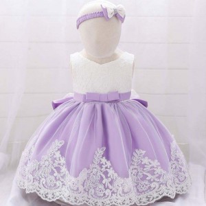 Baige gorącenowe produkty Kid Ubrania Kwiat urodziny Dzieci Baby Girls Party Dress Design