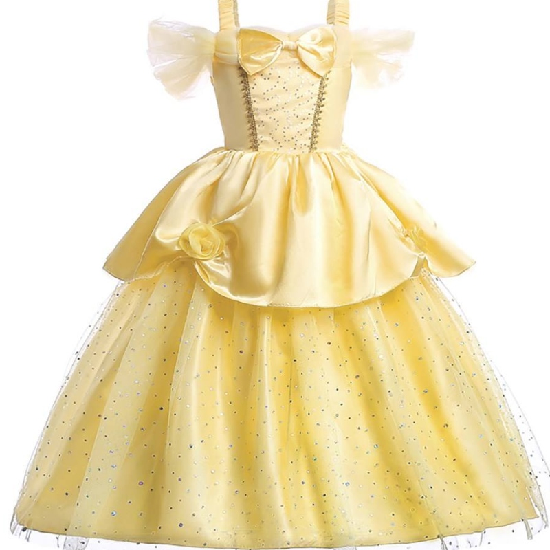 Dziewczyna Belle Princess Dress Kids Beauty and the Beast Costume Girl Baby Christmas Princess Birthday Party Fancy Dress 2-10 lat