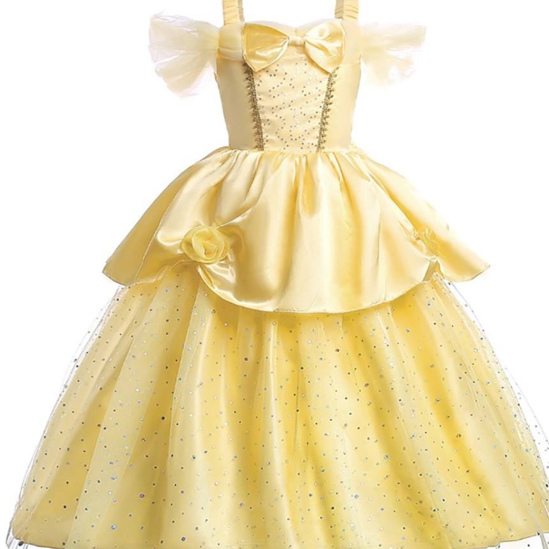 Dziewczyna Belle Princess Dress Kids Beauty and the Beast Costume Girl Baby Christmas Princess Birthday Party Fancy Dress 2-10 lat