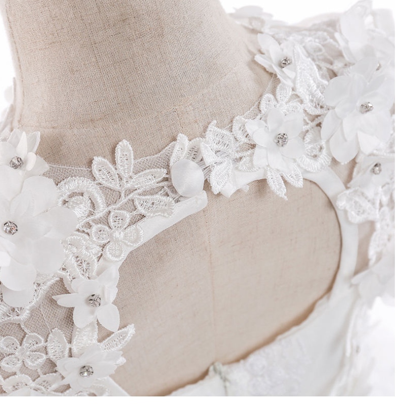 2022 Girl Party Sukienka Elegancka biała druhna Księżniczka Sukienki dla dzieci Ubrania Dziewczęce Dzieci Suknia ślubna 10 12 lat