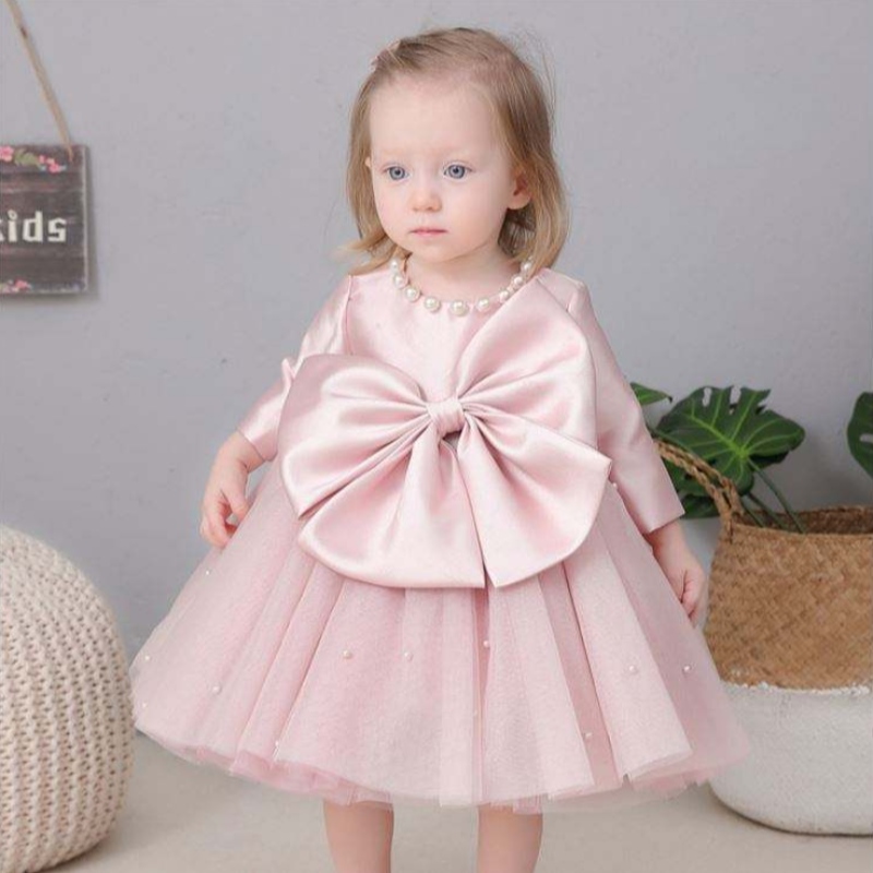 Baige New Baby One-Year Sukienka Księżniczka Sukienka Baby Set-Day Big Bow Grusted Children Dress DZ008