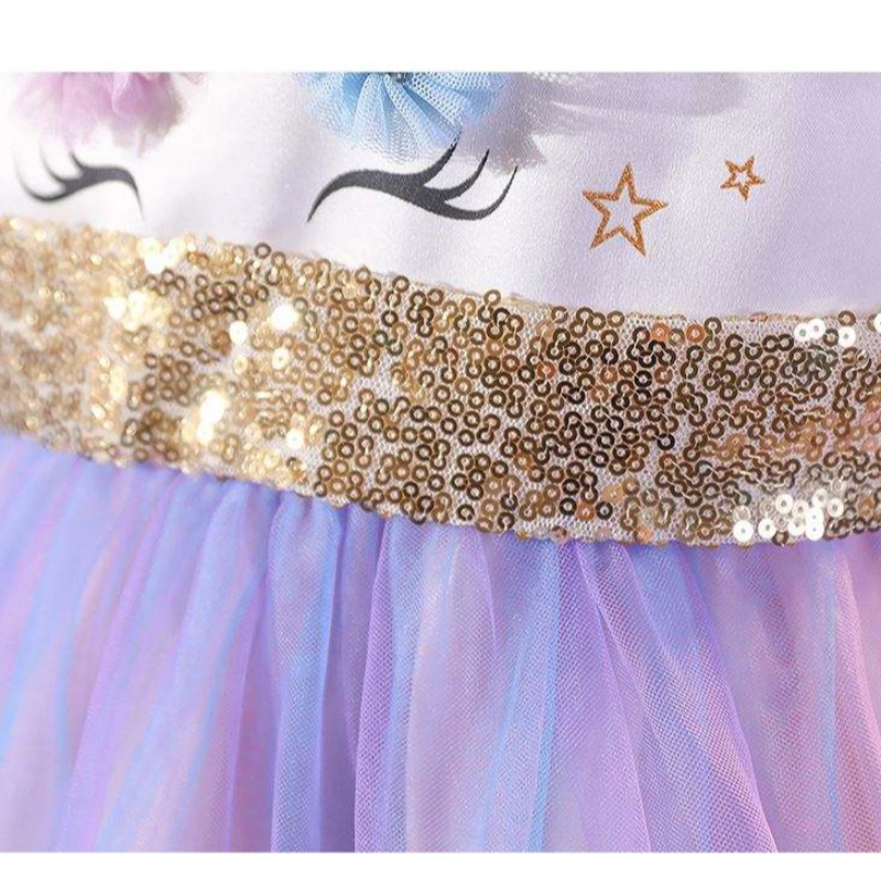 Baige Unicorn tutu imprezy sukienka jednorożca dziewczyna sukienki księżniczki