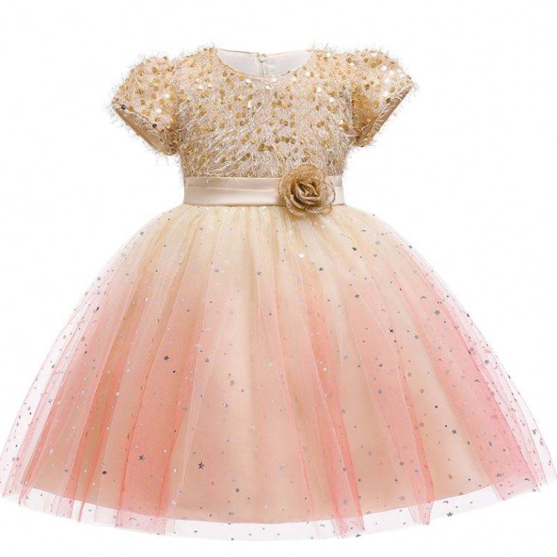 Baige New Design Girls Sukienka do ciasta Elegancka Formalne sukienki Baby Flower Girl L5160