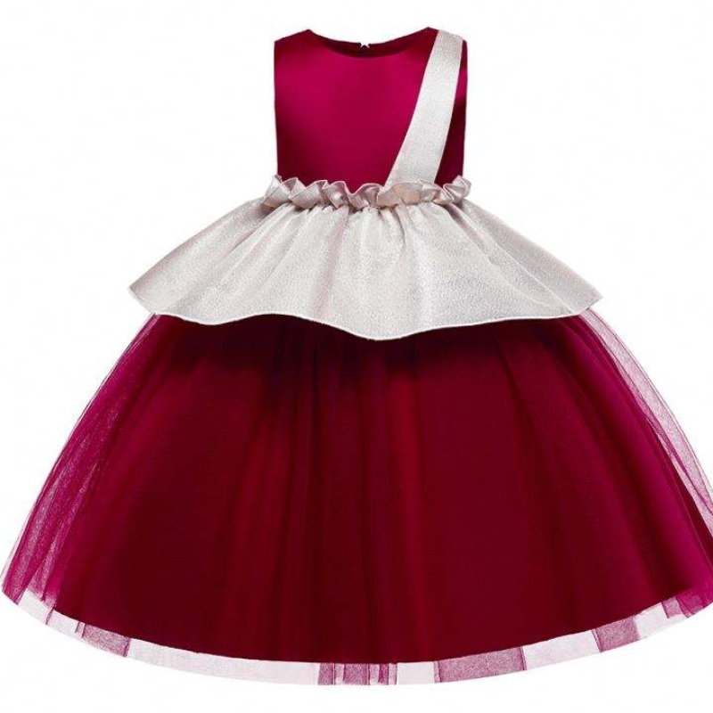 Sukienki warstwowe Baige Zielony kolor sukienki ślubne dla dzieci Kwiaty sukienki