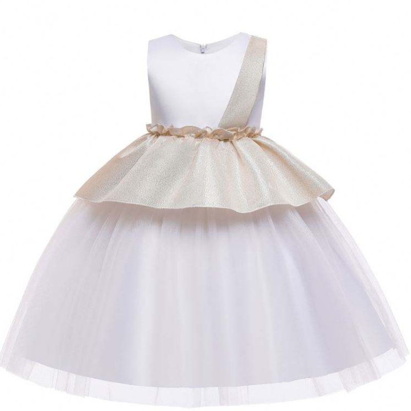 Sukienki warstwowe Baige Zielony kolor sukienki ślubne dla dzieci Kwiaty sukienki